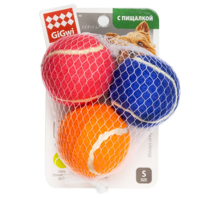 75011 Игрушка для собак Три мяча с пищалкой маленькие 4,8см, серия CATCH & FETCH 75011 Игрушка для собак Три мяча с пищалкой маленькие 4,8см, серия CATCH & FETCH