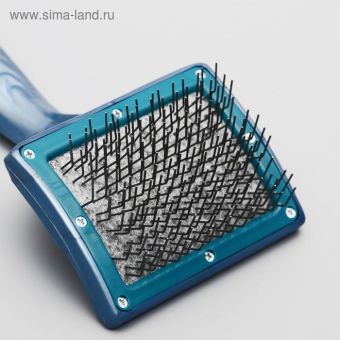 Щётка - пуходёрка для «Кавказца», основание 84 х 58 мм, синяя Щётка - пуходёрка для «Кавказца», основание 84 х 58 мм, синяя