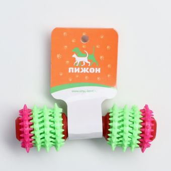 Игрушка жевательная 15,5 х 5,5 см, красная/зелёная/розовая Игрушка жевательная 15,5 х 5,5 см, красная/зелёная/розовая