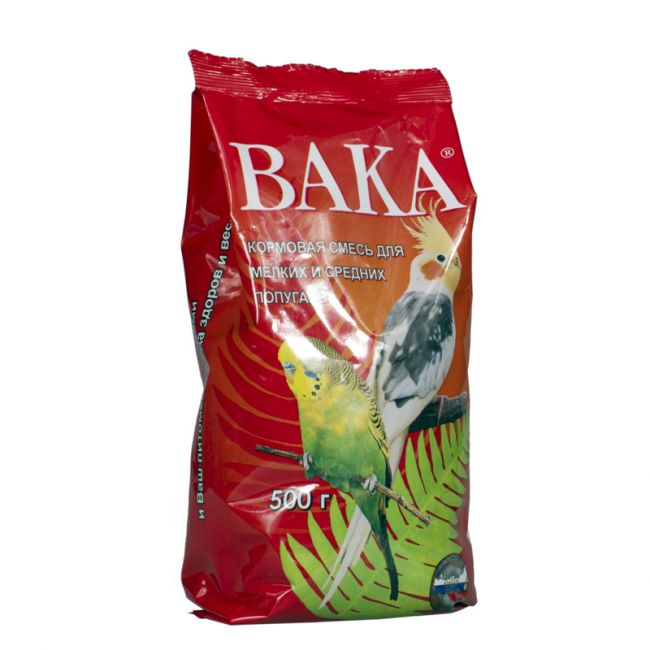 Вака корм для мелких и средних попугаев 500г /14/ Вака корм для мелких и средних попугаев 500г /14/