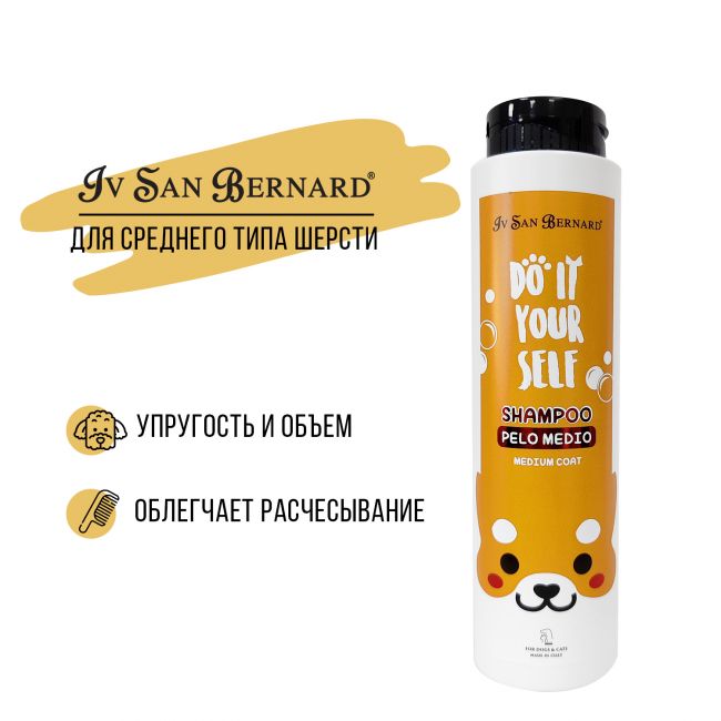 ISB DO IT YOURSELF Шампунь для животных со средней шерстью 300 мл ISB DO IT YOURSELF Шампунь для животных со средней шерстью 300 мл