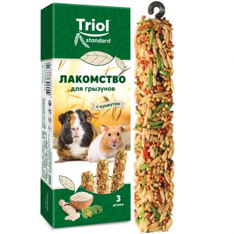 Лакомство для грызунов с кунжутом (уп. 3 шт), 80г, Triol Standard Лакомство для грызунов с кунжутом (уп. 3 шт), 80г, Triol Standard