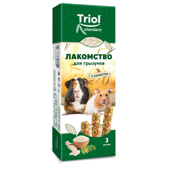 Лакомство для грызунов с кунжутом (уп. 3 шт), 80г, Triol Standard Лакомство для грызунов с кунжутом (уп. 3 шт), 80г, Triol Standard