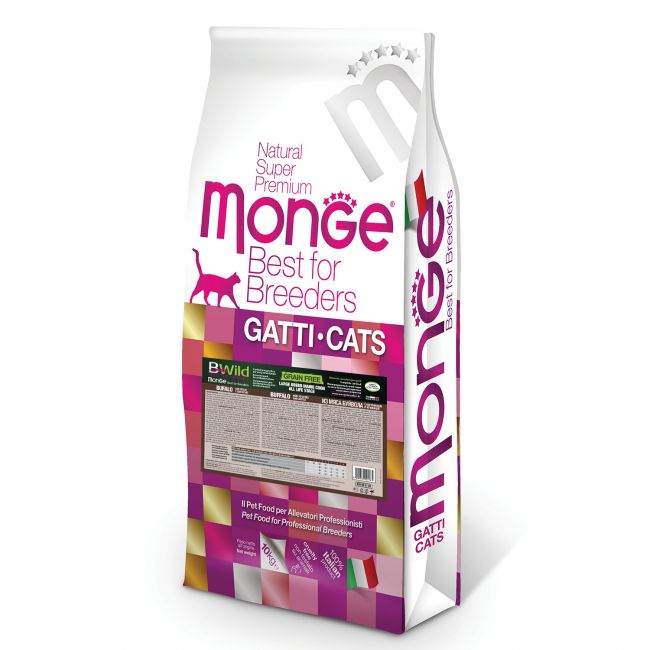 Сухой корм Monge PFB Cat BWild GRAIN FREE для взрослых крупных кошек, беззерновой, из мяса буйвола 10 кг Сухой корм Monge PFB Cat BWild GRAIN FREE для взрослых крупных кошек, беззерновой, из мяса буйвола 10 кг