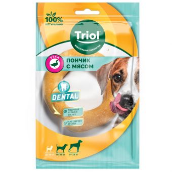 Пончик жевательный с мясом утки, 10см (уп.1шт.), серия DENTAL