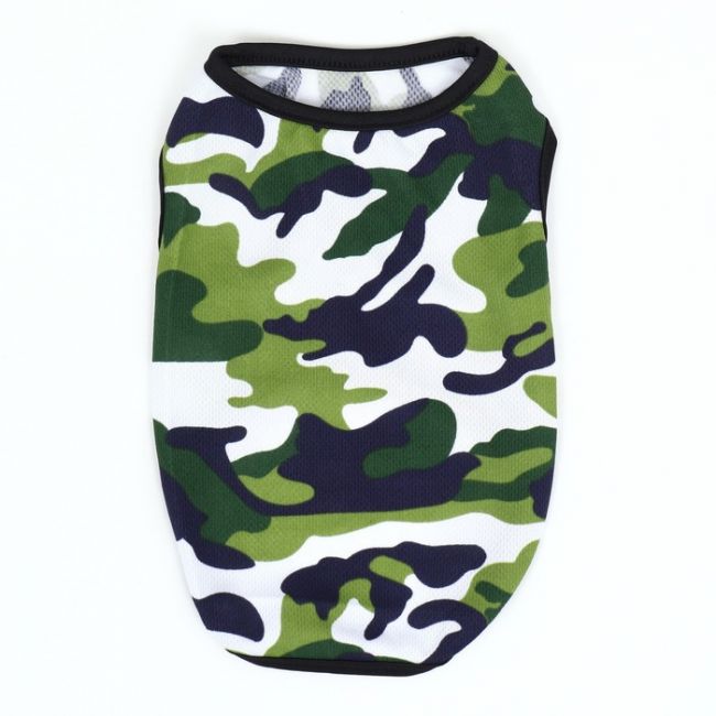 Майка для животных, XS (ДС 20, ОГ 30 см), камуфляж Майка для животных, XS (ДС 20, ОГ 30 см), камуфляж