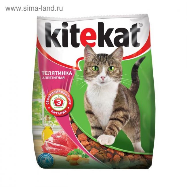Сухой корм KiteKat "Аппетитная телятинка" для кошек, 1,9 кг Сухой корм KiteKat "Аппетитная телятинка" для кошек, 1,9 кг