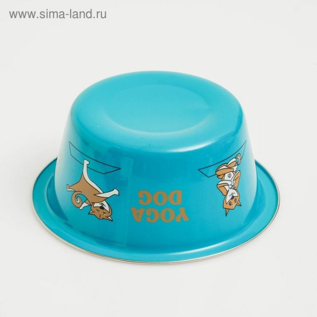 Миска стандартная "Пижон. Yoga Dog", 450 мл, синяя Миска стандартная "Пижон. Yoga Dog", 450 мл, синяя