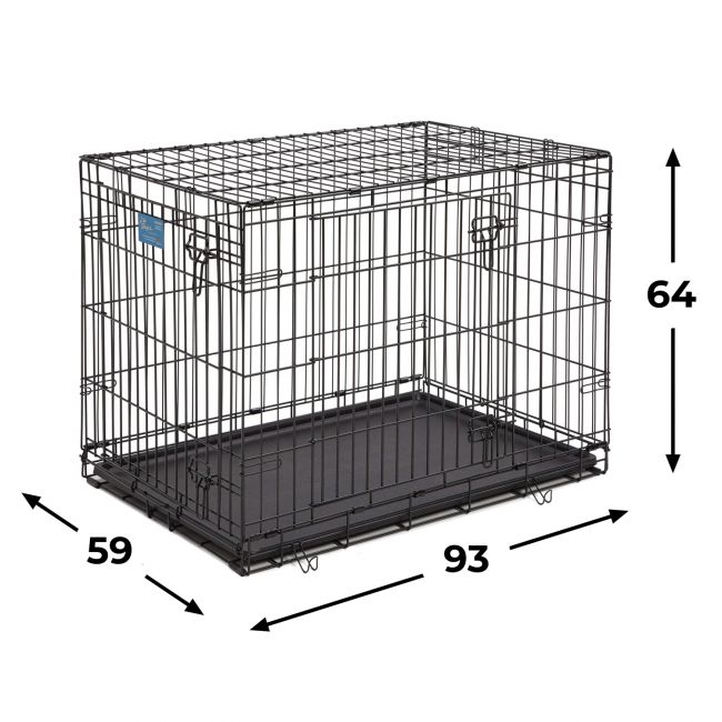 Клетка MidWest Life Stages для собак 93х59х64h см, 2 двери, черная Клетка MidWest Life Stages для собак 93х59х64h см, 2 двери, черная