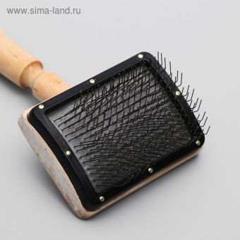 Щетка деревянная "Премиум" без капель для длинношерстных животных, основание 80х60 мм Щетка деревянная "Премиум" без капель для длинношерстных животных, основание 80х60 мм