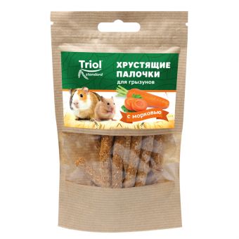 Лакомство хрустящие палочки для грызунов с морковью, 30г, Тriol Standard Лакомство хрустящие палочки для грызунов с морковью, 30г, Тriol Standard