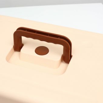 Переноска пластиковая с сеткой и чашей 59 x 36 x 35 см, вес до 12 кг, бежевая Переноска пластиковая с сеткой и чашей 59 x 36 x 35 см, вес до 12 кг, бежевая