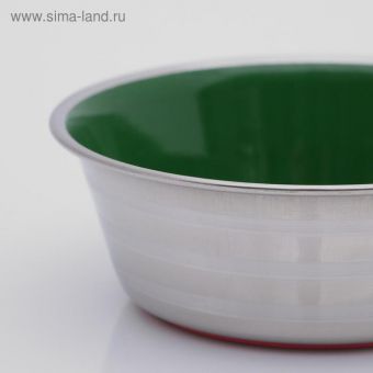 Миска утяжеленная цветная, с силиконовым основанием, 300 мл, зеленая Миска утяжеленная цветная, с силиконовым основанием, 300 мл, зеленая