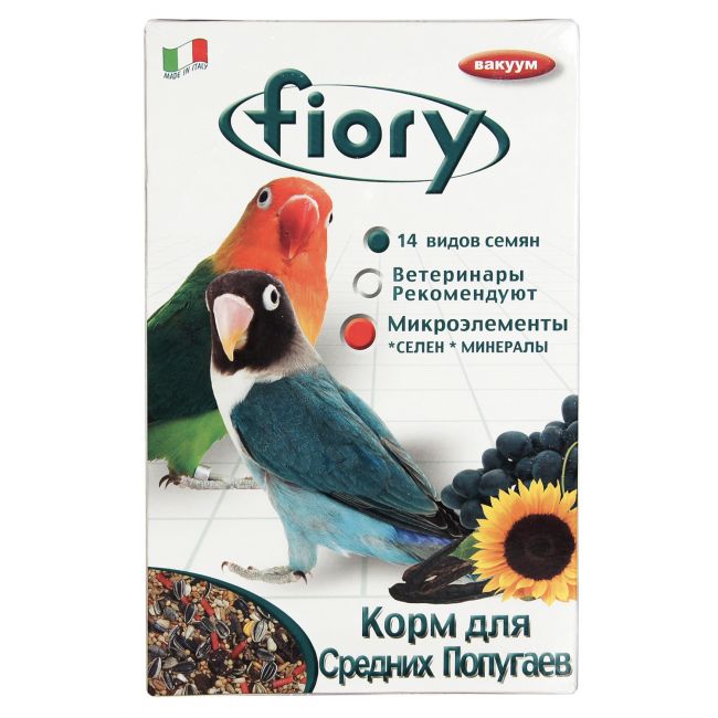FIORY корм для средних попугаев Parrocchetti African 800 г FIORY корм для средних попугаев Parrocchetti African 800 г