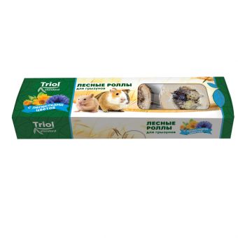 Лакомство лесные роллы для грызунов с лепестками цветов (уп. 4 шт), 70г, Triol Standard Лакомство лесные роллы для грызунов с лепестками цветов (уп. 4 шт), 70г, Triol Standard
