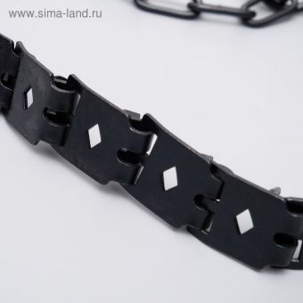 Ошейник строгий пластинчатый вороненый, 50 х 2,3 см