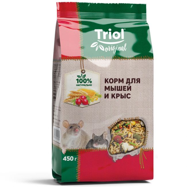 Корм для мышей и крыс, 450г, Triol Original Корм для мышей и крыс, 450г, Triol Original