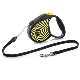 Поводок-рулетка для собак Flexi Life Geometry Yellow S 5м до 12кг, трос Поводок-рулетка для собак Flexi Life Geometry Yellow S 5м до 12кг, трос