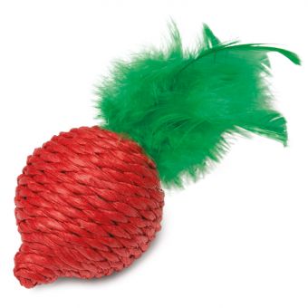 Игрушка для кошек "Свекла с перьями", 60/120мм, серия NATURAL Игрушка для кошек "Свекла с перьями", 60/120мм, серия NATURAL
