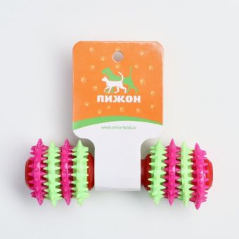 Игрушка жевательная 15,5 х 5,5 см, красная/розовая/зелёная Игрушка жевательная 15,5 х 5,5 см, красная/розовая/зелёная