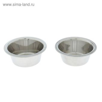 Набор из 2 мисок на подставке, 2 х 225 мл
