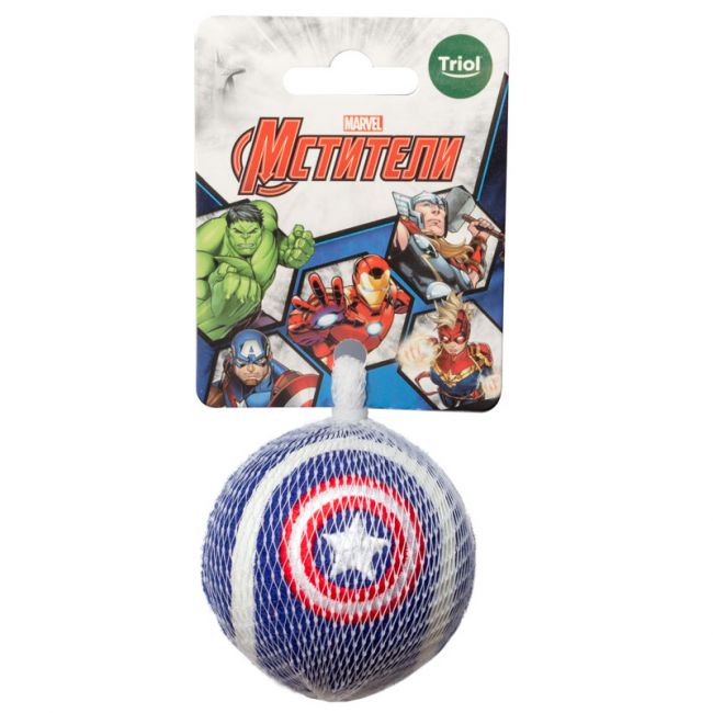 Игрушка для собак Marvel Капитан Америка «Мяч теннисный», d70мм Игрушка для собак Marvel Капитан Америка «Мяч теннисный», d70мм