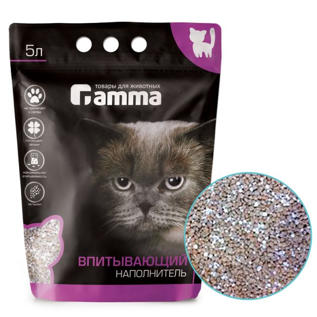 Наполнитель впитывающий минеральный Gamma, 5л Наполнитель впитывающий минеральный Gamma, 5л