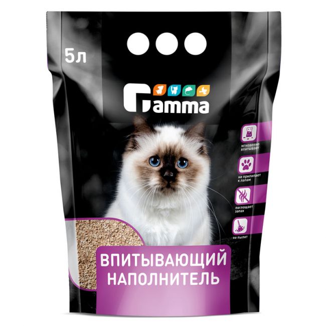 Наполнитель впитывающий минеральный Gamma, 5л Наполнитель впитывающий минеральный Gamma, 5л