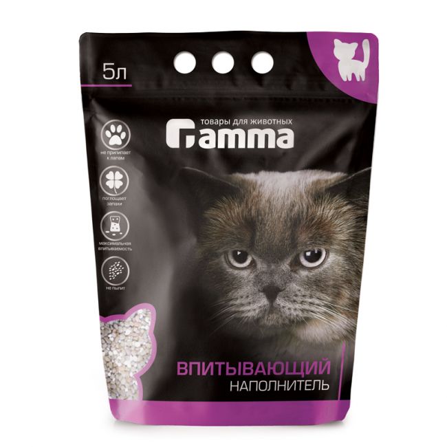 Наполнитель впитывающий минеральный Gamma, 5л Наполнитель впитывающий минеральный Gamma, 5л